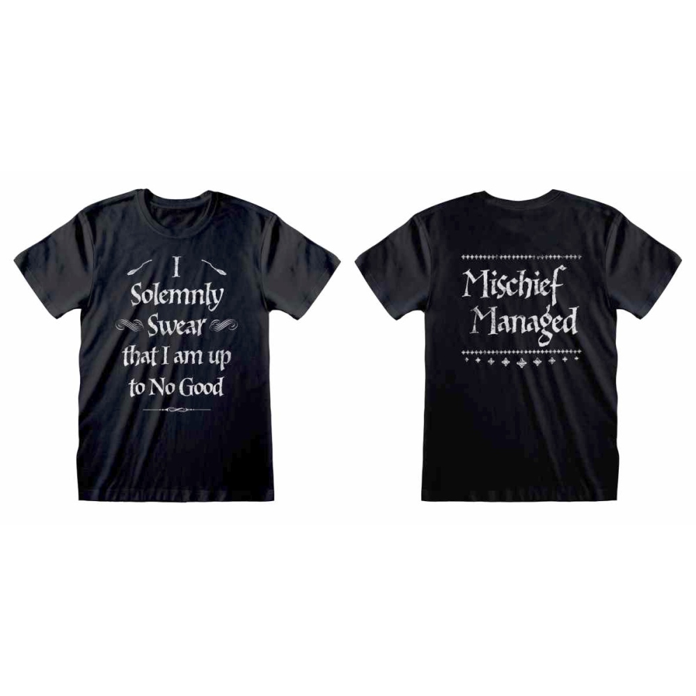 Harry Potter - Solemnly Swear Heren T-shirt - Zwart